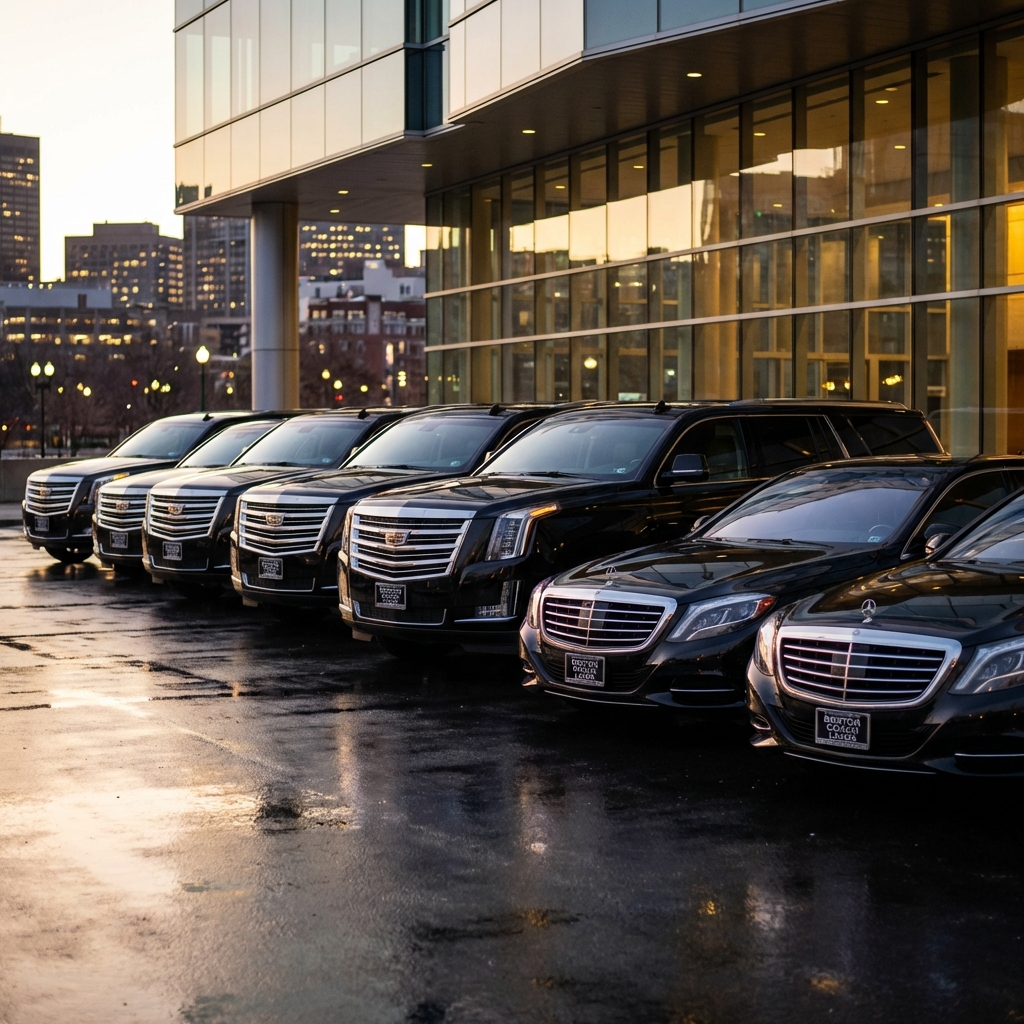 Luxury Fleet of Black Cars
